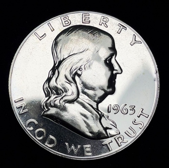 1963 High Grade Franklin Silver Half Dollar Proof