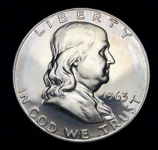 1963 High Grade Franklin Silver Half Dollar Proof