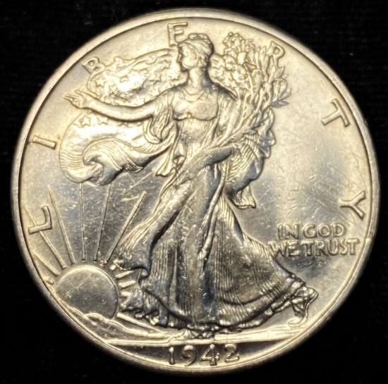 1942-D Walking Liberty Half-Dollar XF/AU