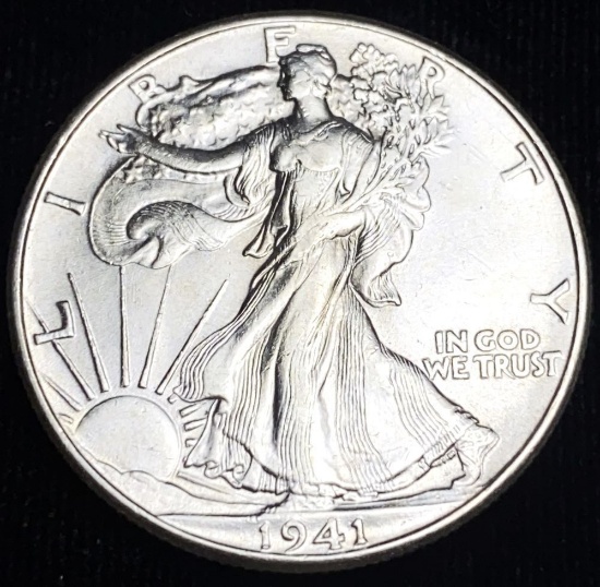1941 Walking Liberty Half Dollar AU/BU