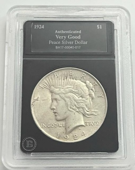 1924 Peace Silver Dollar (Very Good)