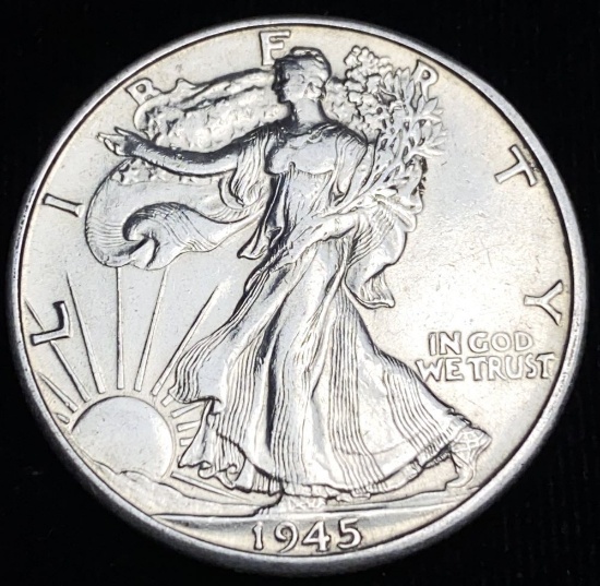 1945-D Walking Liberty Half Dollar AU/BU