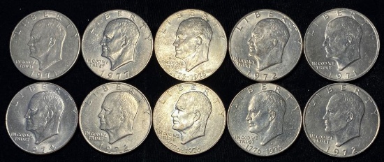 1971-1977 Eisenhower Ike Dollar (10-Coins)