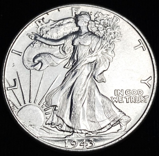 1943 Walking Liberty Half Dollar AU/BU