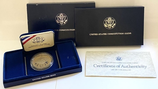 1987 U.S. Constitution 200th Anniversary Proof Silver Dollar