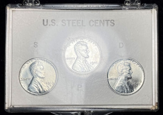 (3-coins) 1943 U.S. Steel Cents