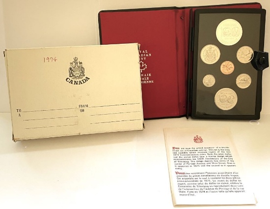 1974 Royal Canadian Mint Double $1 Proof 7-Coin Set OGP