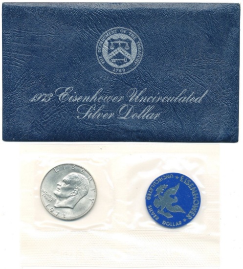 1973 Eisenhower Uncirculated Silver Dollar