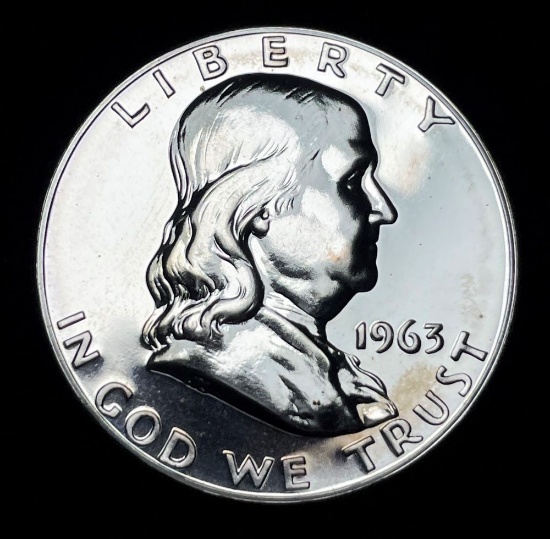 1963 High Grade Franklin Silver Half Dollar Proof