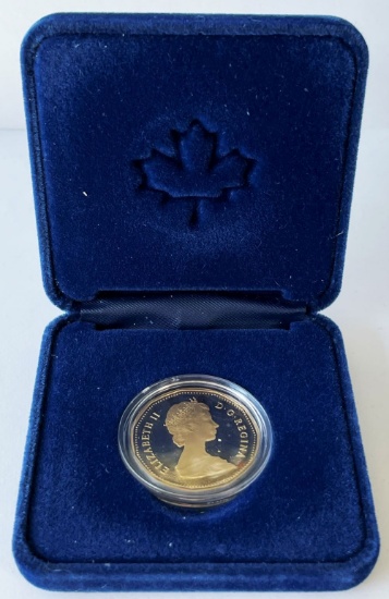 Golden 1987 Proof Canada Dollar Elizebeth II