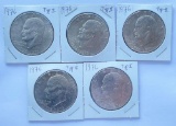 (5) 1976 High Grade IKE Dollars