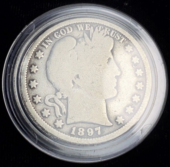 1897 Barber Silver Half Dollar AG