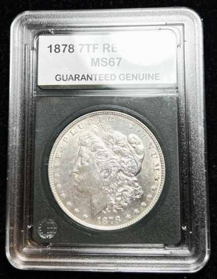 1878 Morgan Silver Dollar 7TF REV 79 MS67