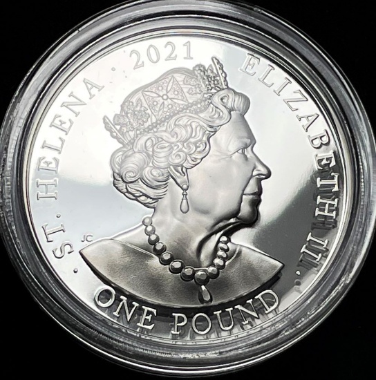 2021 Proof Napoleon .999 Silver 1 ozt St. Helena