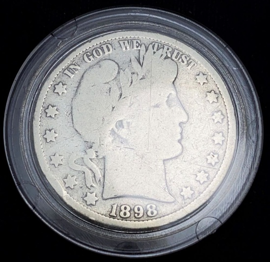 1898 Barber Silver Half Dollar Good