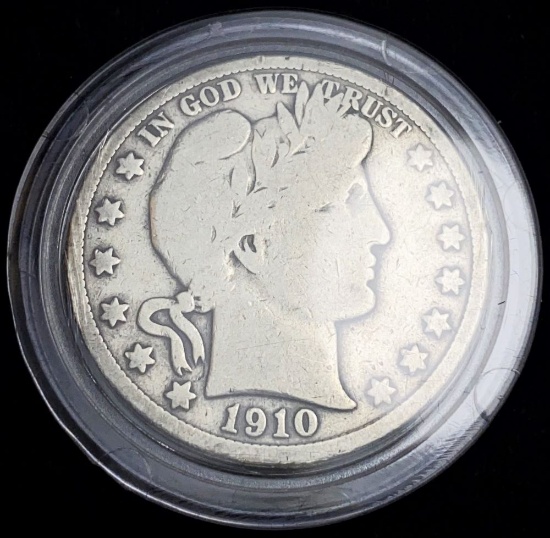 1910-S Barber Silver Half Dollar VG