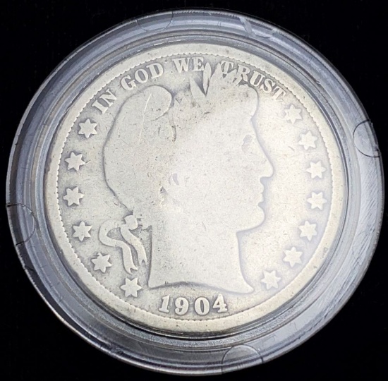 1904 Barber Silver Half Dollar Good