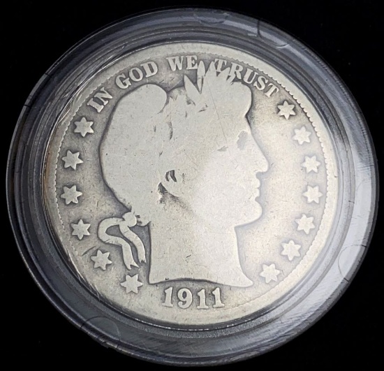 1911 Barber Silver Half Dollar AG