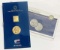 U.S. Mint James Buchanan 24kt Gold Layered .999 Fine Silver Stamp Ingot & Gold Layered Bronze Medal