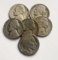(5) 1946-1947 Jefferson Nickels & (1) 1935 Buffalo Nickle (6-coins)