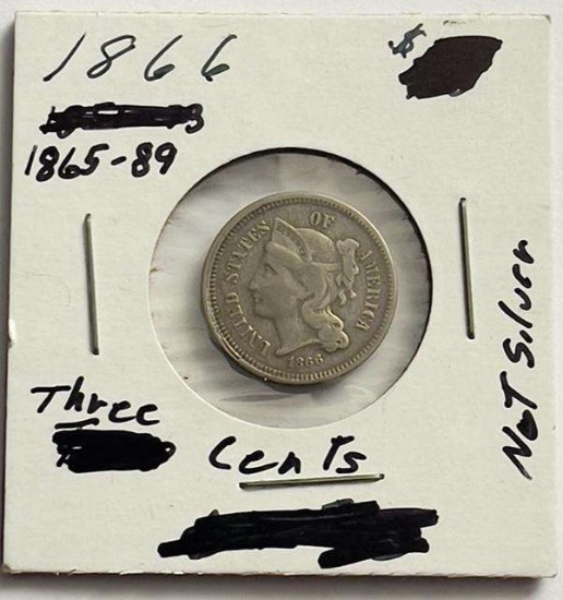 1866 U.S. 3-cent Nickel