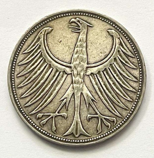 1951 Germany 5 Marks World Silver Coin