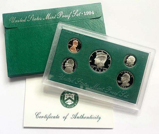 1994 U.S. Mint Proof Set (5-coins)