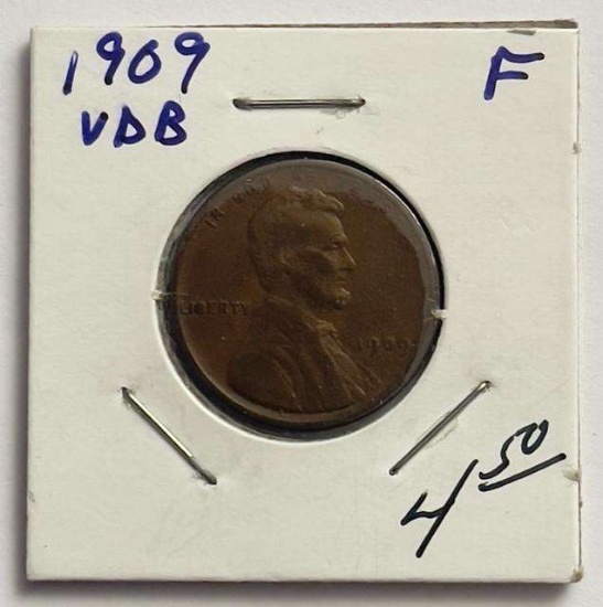1909 VDB Lincoln Wheat Small Cent