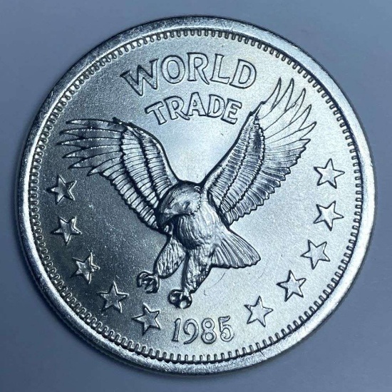 1985 One World Trade Unit 1 ozt .999 Silver