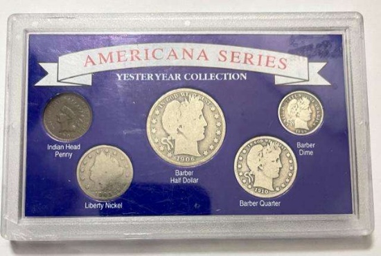 1899-1910 Americana Series Yesteryear Silver Coin Collection (5-coins)