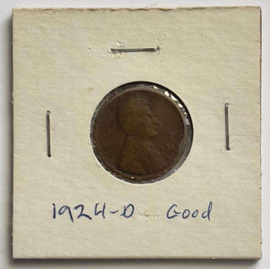 1924-D Lincoln Wheat Small Cent Good