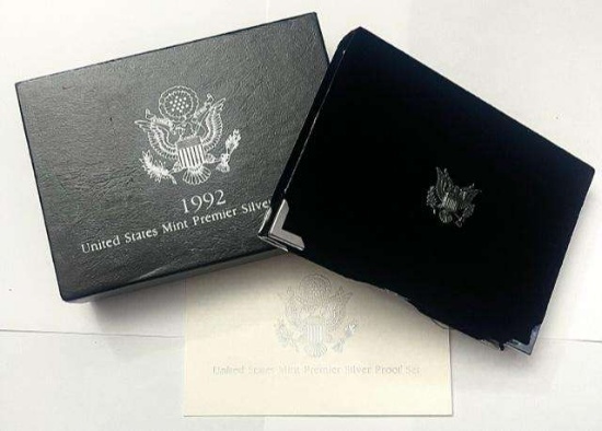 1992 U.S. Mint Premier Silver Proof Set (5-coins)