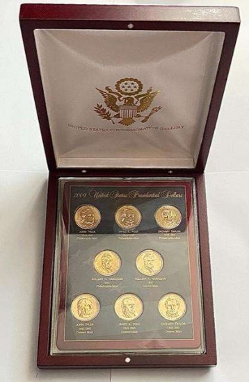 2009 U.S. Mint Presidential Dollar Display Coin Set (8-coins)