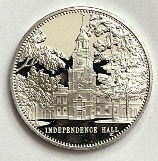 Independence Hall .9 ozt .925 Sterling Silver Commemorative Medal