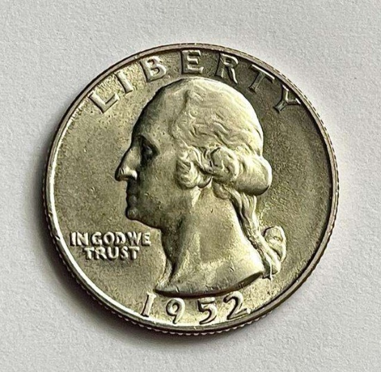 1952-S Washington Silver Quarter MS64
