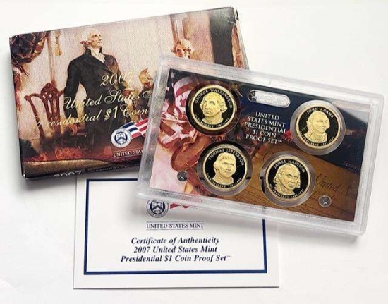 2007 U.S. Mint Presidential Dollar Proof Set (4-coins)