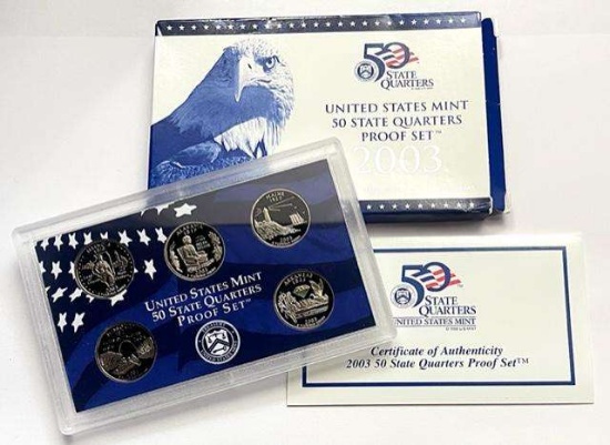 2003 U.S. Mint 50 State Quarters Proof Set (5-coins)