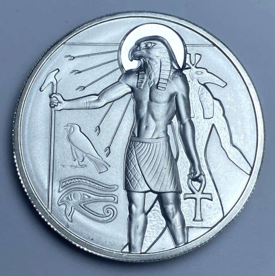 Egyptian Gods Horus 2 ozt .999 Silver
