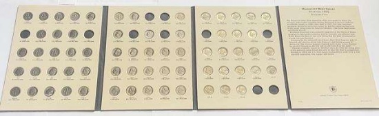 1965-2002 Roosevelt Dimes Littleton Coin Company Album (66-coins)
