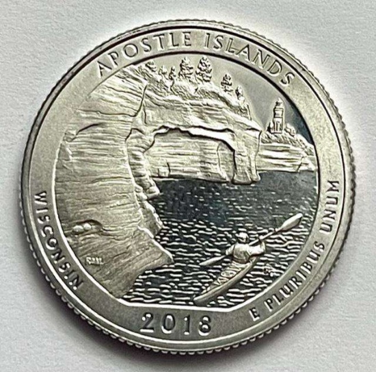 2018-S Proof American the Beautiful Apostle Islands NP Quarter
