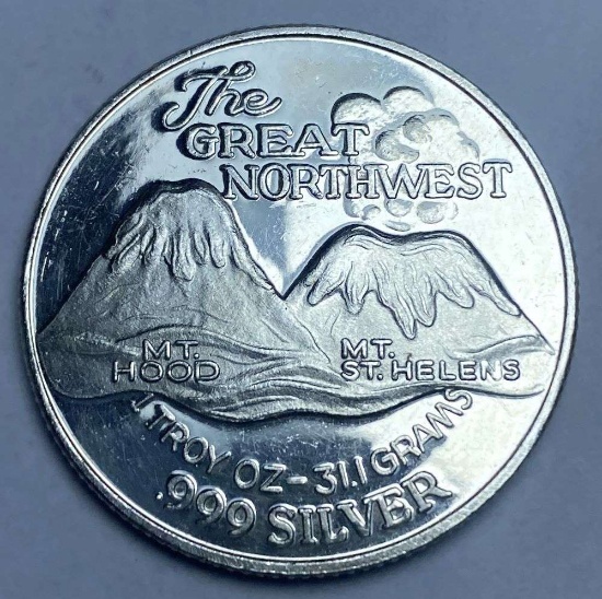 Silver Trade Unit The Great Northwest 1 ozt .999 Silver