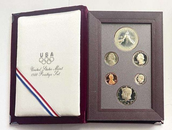 1988 U.S. Mint Olympics Silver Dollar Prestige Proof Set (6-coins)