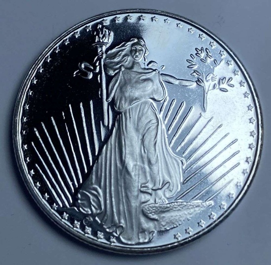 Walking Liberty Design Silver Towne 1 ozt .999 Silver