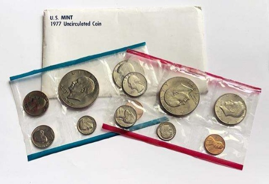 1977 U.S. Mint Uncirculated Coin Set (12-coins)