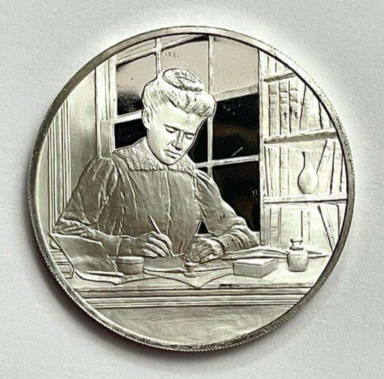 Willa Cather Gold .9 ozt .925 Sterling Silver Commemorative Medal