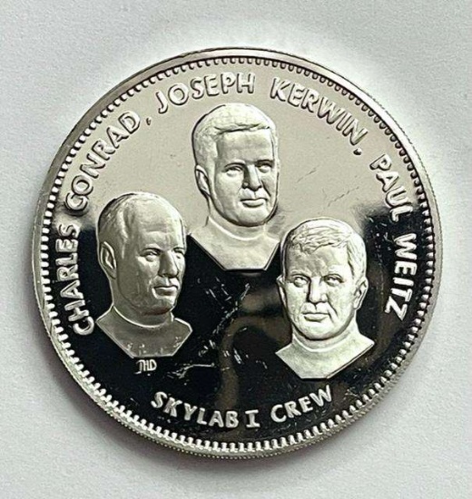 Skylab I Crew 1 ozt .925 Sterling Silver Commemorative Medal