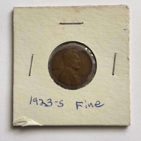 1923-S Lincoln Wheat Small Cent Fine