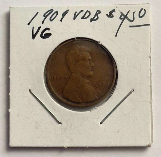 1909 VDB Lincoln Wheat Small Cent
