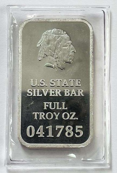 U.S. State Iowa 1 ozt .999 Fine Silver Bar