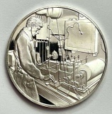 1973 Post Masters of America Electronics Commemorative 1 ozt .925 Sterling Silver Medal